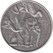 1000 Francs Baby Elephants reverse image