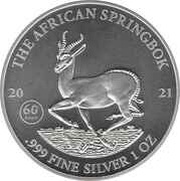 1000 Francs CFA African Springbok, Gabon, 2014-2021 reverse image