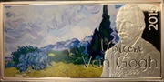 1000 Francs CFA Wheat Field with Cypress Trees, Gabon, 2015 reverse image