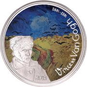 1000 Francs CFA Wheatfield with Crows reverse image