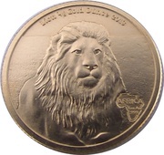 5000 Francs CFA Lion, Gabon, 2013 reverse image