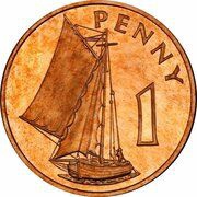 1 Penny - Elizabeth II 2nd portrait reverse image
