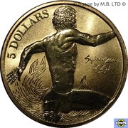 5 Dollars - Elizabeth II 3rd Portrait - Triathlon, Australia, 2000 reverse image