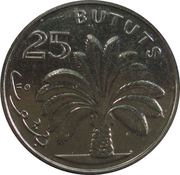 25 Bututs magnetic, Gambia, 2014 reverse image