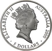 5 Dollars - Elizabeth II 3rd Portrait - Sydney 2000 Series - Silver Proof obverse image