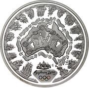 5 Dollars - Elizabeth II 3rd Portrait - Sydney 2000 Series - Silver Proof, Australia, 2000 reverse image