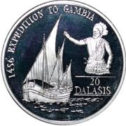 20 Dalasis Prince Henry the Navigator, Gambia, 1993 reverse image