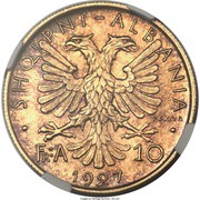 10 Franga Ari Zog; Prova obverse image