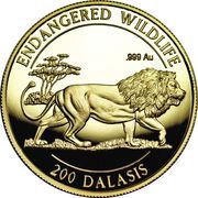200 Dalasis Lion reverse image