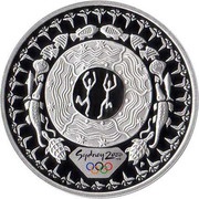 5 Dollars - Elizabeth II 3rd Portrait - Sydney 2000 Series - Silver Proof, Australia, 2000 reverse image