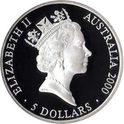 5 Dollars - Elizabeth II 3rd Portrait - Sydney 2000 Series - Silver Proof obverse image