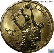 5 Dollars - Elizabeth II 4th Portrait - Basketball reverse image