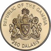250 Dalasis Pope John Paul II Visit Gambia obverse image