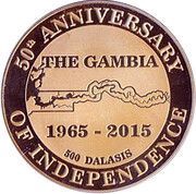 500 Dalasis 50 Years of Independence reverse image