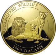 1000 Dalasis Lions with cub reverse image