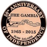 50 000 Dalasis 50 Years of Independence reverse image