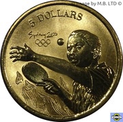 5 Dollars - Elizabeth II 4th Portrait - Table Tennis reverse image