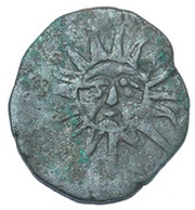 ½ Bisti anonymous Sun with face obverse image