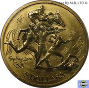 5 Dollars - Elizabeth II 4th Portrait - Modern Pentathlon, Australia, 2000 reverse image