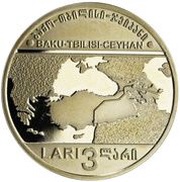 3 Lari BTC obverse image