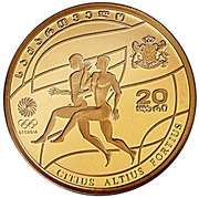 20 Lari Olympics 2008; Gold Issue obverse image