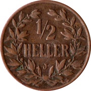 ½ Heller - Wilhelm II reverse image