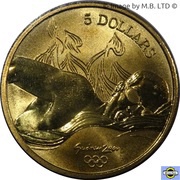5 Dollars - Elizabeth II 4th Portrait - Aquatics, Australia, 2000 reverse image