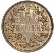 5 Heller - Wilhelm II Trial strike reverse image
