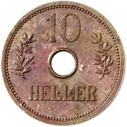 10 Heller - Wilhelm II Pattern reverse image