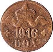 20 Heller - Wilhelm II Tabora Emergency Coinage obverse image