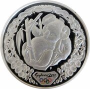 5 Dollars - Elizabeth II 4th Portrait - Sydney 2000 Series - Silver Proof, Australia, 2000 reverse image