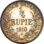 ¼ Rupie - Wilhelm II reverse image
