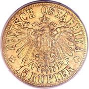 15 Rupien - Wilhelm II Tabora emergency coinage obverse image