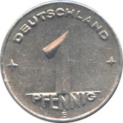 1 Pfennig reverse image