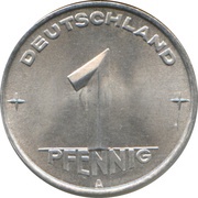 1 Pfennig reverse image