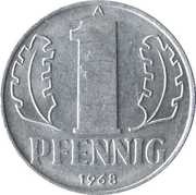 1 Pfennig reverse image