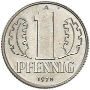 1 Pfennig Pattern reverse image