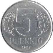 5 Pfennig reverse image