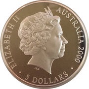 5 Dollars - Elizabeth II 4th Portrait - Sydney 2000 Series - Silver Proof obverse image