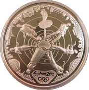 5 Dollars - Elizabeth II 4th Portrait - Sydney 2000 Series - Silver Proof, Australia, 2000 reverse image