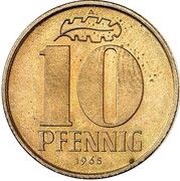 10 Pfennig Pattern reverse image