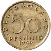 50 Pfennig Pattern reverse image