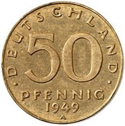 50 Pfennig Pattern reverse image