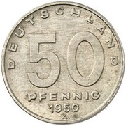 50 Pfennig Pattern reverse image