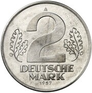 2 Deutsche Mark Pattern reverse image