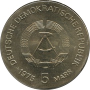 5 Mark International Women's Year obverse image