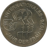 5 Mark International Women's Year, Germany, 1975 reverse image