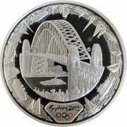 5 Dollars - Elizabeth II 4th Portrait - Sydney 2000 Series - Silver Proof, Australia, 2000 reverse image