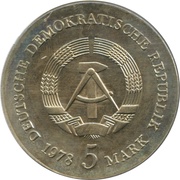 5 Mark Friedrich Gottlieb Klopstock obverse image