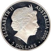 5 Dollars - Elizabeth II 4th Portrait - Sydney 2000 Series - Silver Proof obverse image